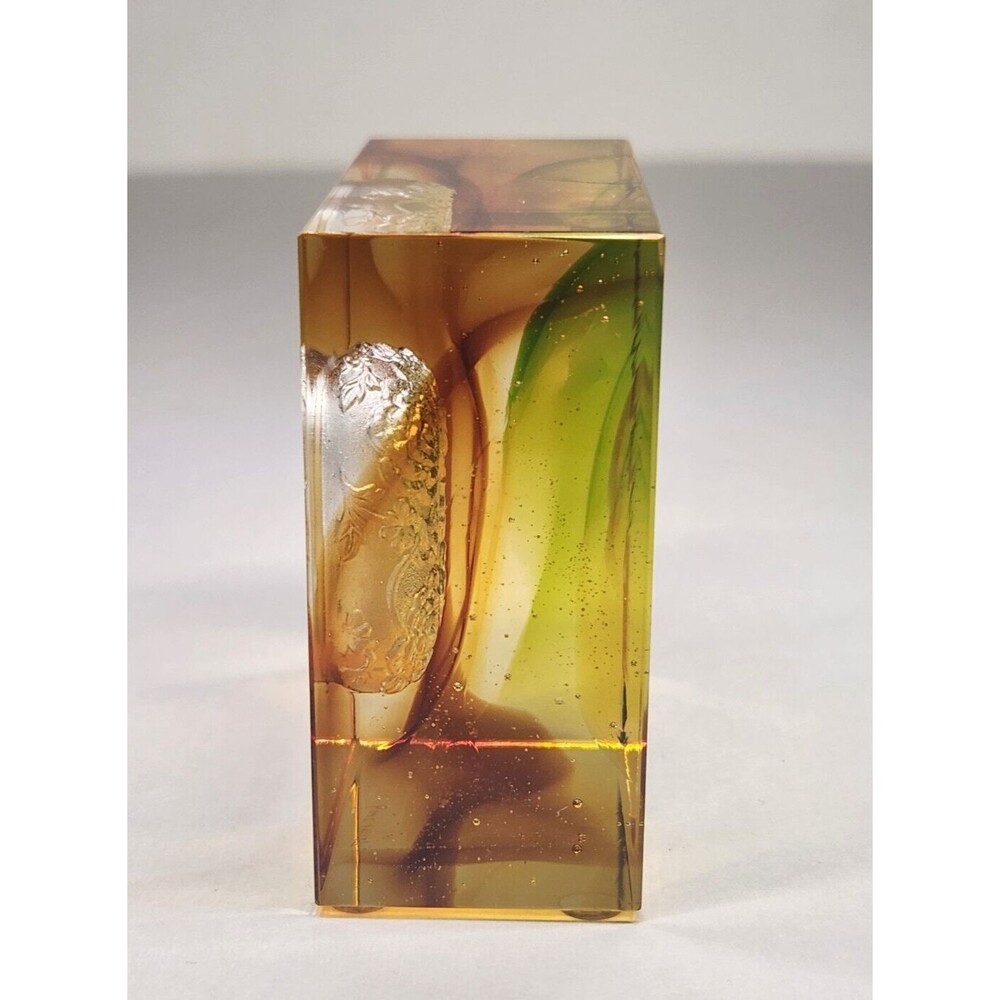 Liuli Crystal Glass Paperweight Complete Magnificence Signed Pate De Verre - Picture 5 of 16